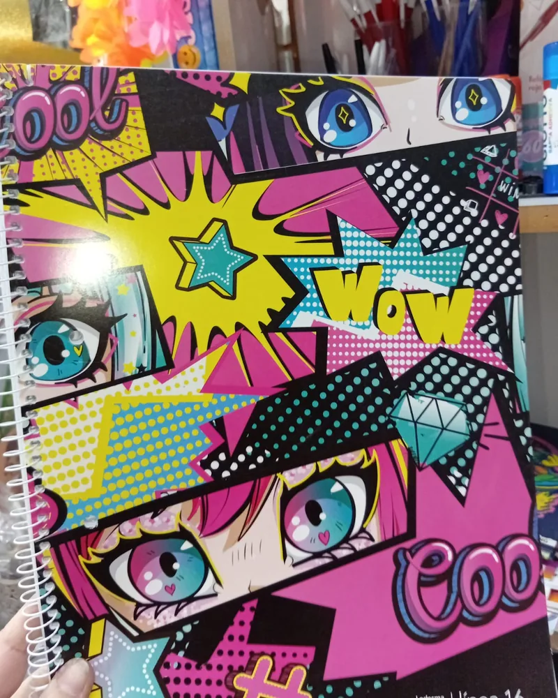 Cuaderno con espiral tapa pop